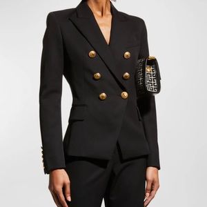 Balmain classic double-breasted black blazer